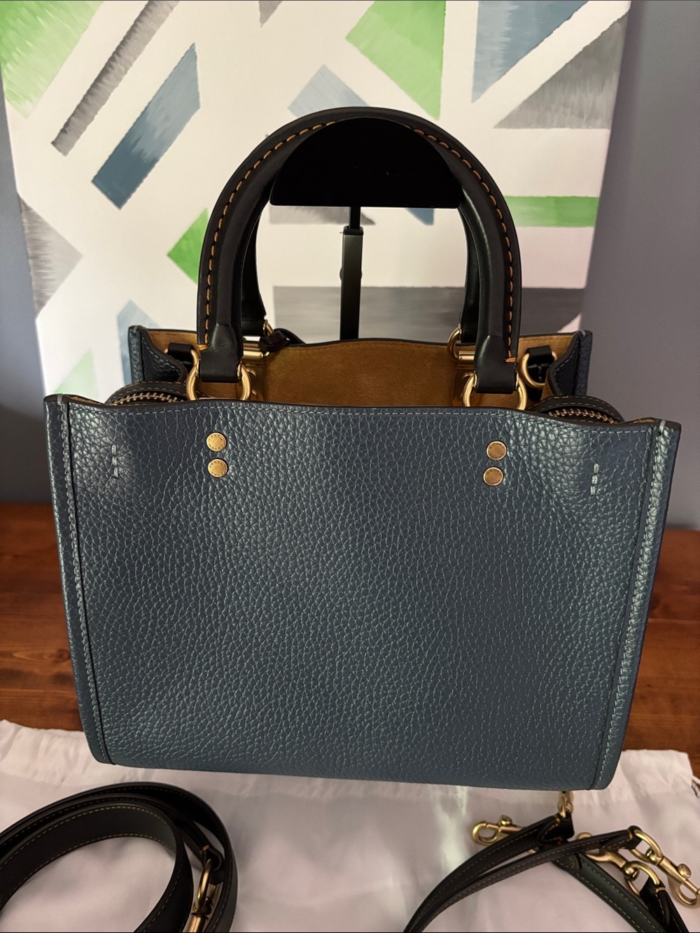 Excellent Condition Coach Rogue 25 in Dark Denim Multi - Picture 3 of 12